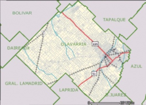 Mapa de Olavarría